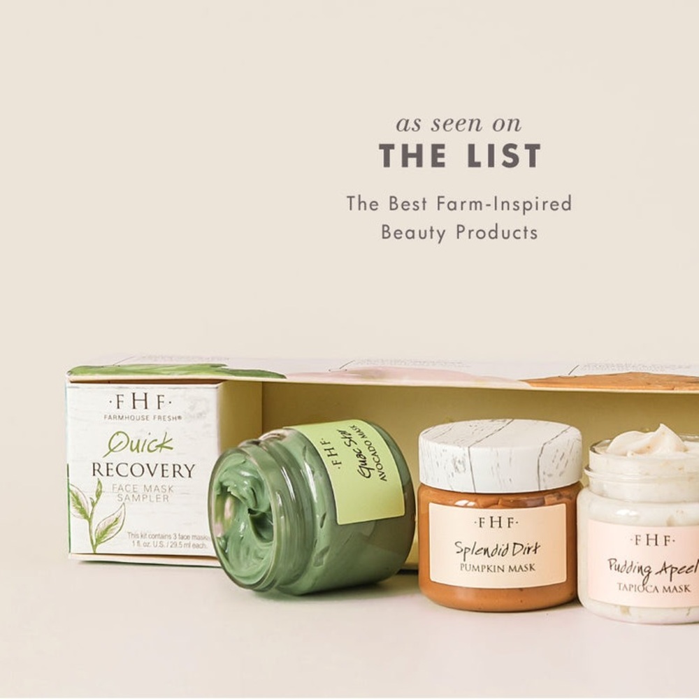 NWT Farmhouse Fresh:  Quick Recovery Face Mask Set - 3 Mega Radiance Boosters
